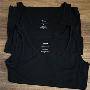 Set of 2 Sonoma Black Sleeveless Fitted Tank Top